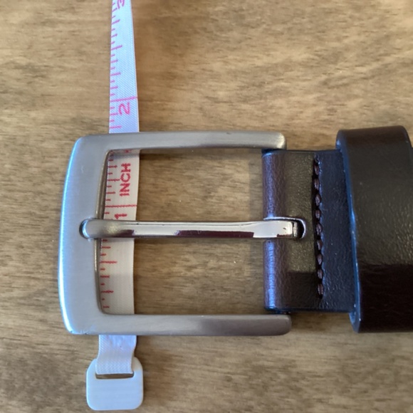 Navy Blue Fabric w/pink flamingos on Off-white woven Belt Sz L - Picture 6 of 7